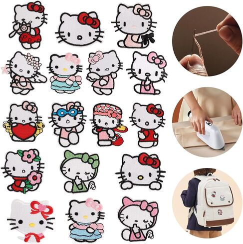 12 Pcs Iron On Patches Dog Embroidered Sew On Applique Cute DIY Crafts for Clothing Backpack Jeans Dress Hat in Saudi Arabia
