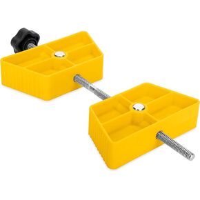 Camco RV Wheel Stop with Padlock- Stabilizes Your Trailer by Securing Tandem Tires to Prevent Movement While Parked- 26" to 30" Tires- Large (44642)