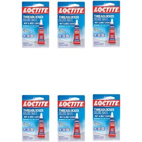 Loctite Heavy Duty Threadlocker, 0.2 oz, Blue 242, 6 Pack