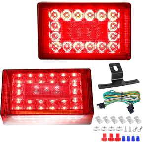 6" LED Trailer Lights, Boat Trailer Lights, Trailer Lights LED Kit, 12V LED Boat Trailer Lights Submersible, Stop Turn Tail Brake Running Trailer Light Kit w/25ft Trailer Wire
