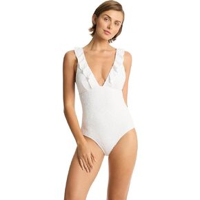Women's Standard Interlace Frill One Piece