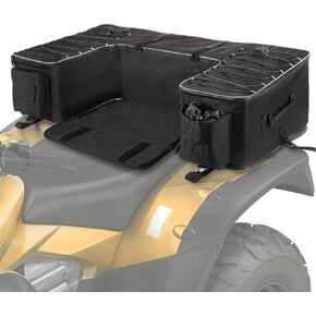 Morjor ATV Storage Bags with Extra Waterproof Cover & Upgraded Zippers, ATV Bag with Back Seat for Passenger