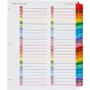 Cardinal OneStep Printable Dividers