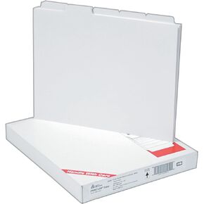 Avery Copier Tab Binder Dividers, 5 White Tabs, Unpunched, 30 Sets (20405)