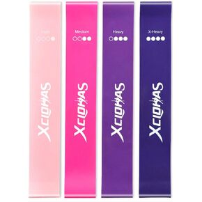 Mini Loop Resistance Bands with User Guide and Carry Bag, Exercise Bands for Legs and Butt Stretching Workout Home Yoga Fitness Training Equipment 12" x 2"