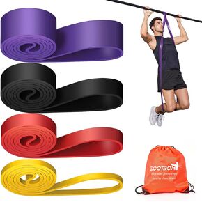 YONKFUL Pull Up Assistance Bands Set 120 LBS - 600 LBS, Long Resistance Bands for Pull Ups Working Out, Gym Workout Bands for Men Exercise Muscle Training and Shape Body - Carry Bag Included