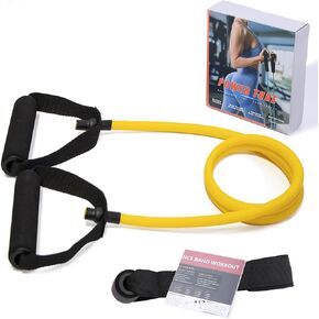 Resistance Bands with Handles for Working Out Women and Men, Exercise Bands with Door Anchor, Stretch Bands for Home Workouts, Simple Guide Included