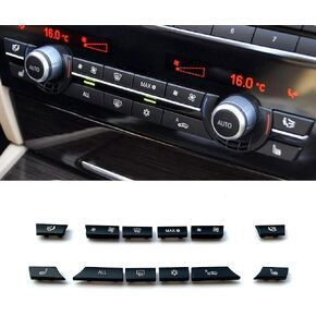 WODOFO GDR 14 Key Air Conditioning A/C Vent Button AC Heater Climate Control Key Caps Interior Repair Kit Replacement for BMW 5 6 7 M5 M6 F02 F06 F10 F12 61319313924