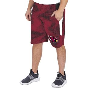 شورت Zubaz للرجال مرخص رسميًا من البوليستر الثابت مع لوحات جانبية، لون الفريق