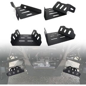 Front and Rear A-Arm Guards, 4mm Aluminum A-Arm Skid Plates Compatible with 2016-2020 Pioneer 1000/1000-5