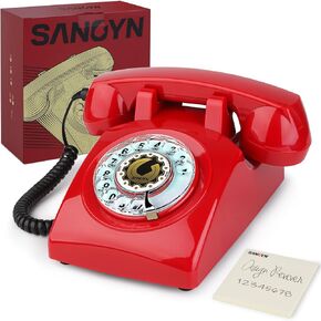 هاتف أرضي دوار قديم من Sangyn، هاتف عتيق من الستينيات، هواتف سلكية قديمة الطراز مع حلقة ميكانيكية لمكتب المكتب المنزلي، أسود