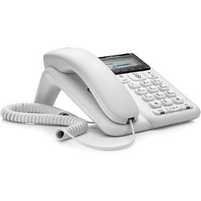 Motorola CT610 Corded Telephone with Answering Machine and Advanced Call Blocking, White,