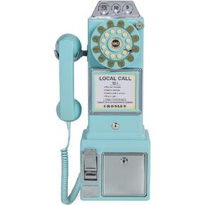 Crosley CR56-BK 1950's Payphone with Push Button Technology, Black