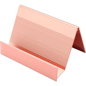 Business Card Holder Aluminum Business Card Display Stand, Desktop Black Business Card Holders for Exhibition, Home and Office, Fits 35-50 Business Cards 1 Pack