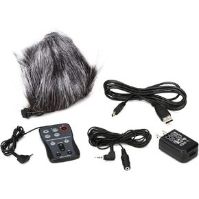 Zoom APH-5 Accessory Pack for H5 Portable Recorder, Includes Remote Control with Extension Cable, USB AC Adapter, and Hairy Windscreen