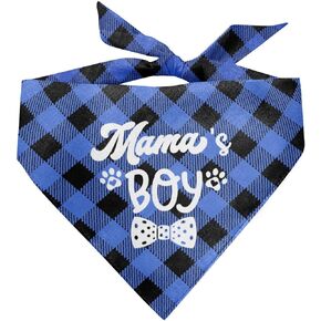 Mama's Boy Dog Bandana, Dog Bandana, Balck Pet Dog Scarf Accessories, Dog Gender Revealing Triangle Scarf, Funny Cute Dog Bandana, Dog Bandana for Small Medium Large Dogs, Gift for Dog Lover (C19) in Saudi Arabia