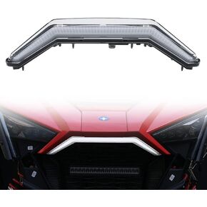 A & UTV PRO Front Fascia Grill Light for Polaris RZR PRO XP/PRO XP 4/ PRO R 2020-2024, UTV Grille Insert with LED Light Bar Radiator Guard Accessories, Waterproof, 1PC