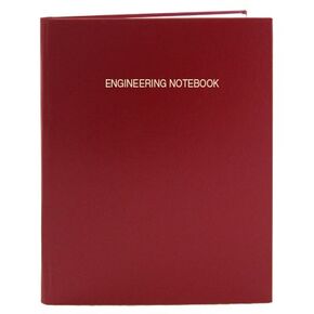 BookFactory Engineering Notebook - 96 Pages (.25" Engineering Grid Format), 8 7/8" x 11 1/4", Engineering Lab Notebook, Blue Cover, Section Sewn Hardbound (EPRIL-096-LGS-LBT4)