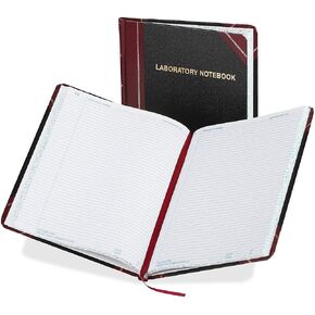 Boorum & Pease Special Laboratory Notebook, Record Ruled, Black, 150 Pages, 10-3/8" x 8-1/8" (L21-150-R) , White