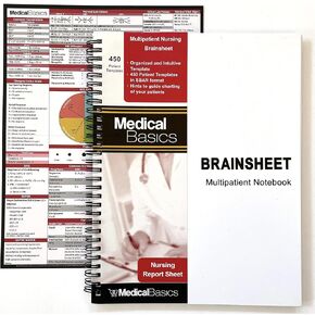 Nursing Brain Sheet Multiple Patient Notebook - Nurse and CNA Report Sheet - 3 Patients per Template