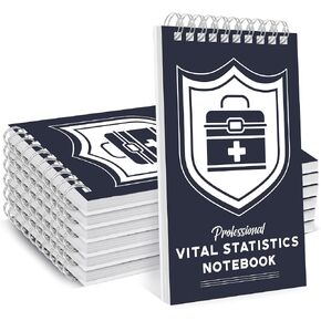 Glenmal 6 Pack First Responders Vital Statistics Notebook Medical Notebook for Vital Signs and Additional Patient Information 420 Pages in Saudi Arabia