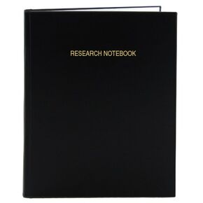 دفتر أبحاث أسود من BookFactory - 96 صفحة (تنسيق شبكي.25 بوصة)، 8 7/8 بوصة × 11 1/4 بوصة، غطاء أسود، قسم مخيط بشكل متين (LIRPE-096-LGR-A-LKT6)