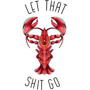 Lobster Sticker Decal 4" Easy Peel Vinyl Waterproof Aesthetic Indoor and Outdoor Stickers, Great for Cars, Skateboards, Laptops, Helmets and Computers. (1pcs)