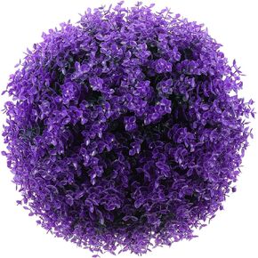 Healifty Home Decor Home Decor Artificial Boxwood Topiary Plant Decorative Faux Boxwood Lifelike Plant Sphere for Indoor Outdoor Garden Lawn Wedding Party Decor Orange Artificial Plants Fake Plants