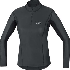 قميص GORE Wear للسيدات ذو ياقة واقفة مقاومة للرياح بطبقة داخلية، طبقة أساسية من GORE M WINDSTOPPER، ياقة مدورة حرارية، المقاس: S، اللون: أسود، 100322 in Kuwait