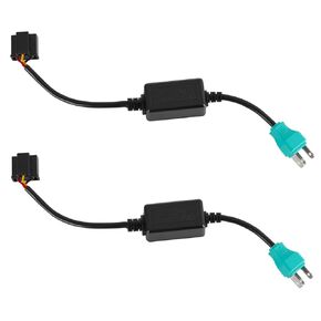 YEEGO DIRECT H4 HB2 9003 LED لفك تشفير المصابيح الأمامية، سرج مضاد للوميض، مقاوم للخطأ، محول Canbus، مكثف إلغاء تحذير فلاش لسيارة Jeep Wrangler JK JL TJ LJ (عبوتان)