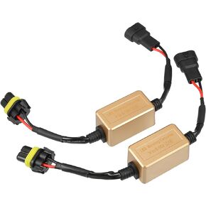 LED Car Headlight Canbus Decoder C16 9006 9012 HB3 HB4 Error Free Warning Resistors Decoder Replacement Anti Flicker Resistor (Set of 2)