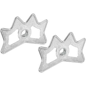 PATIKIL Billiard Bridge Head, 2 Pack Aluminum Alloy Pool Billiard Cue Stick Bridge Plug-in Billiard Accessories for Pool Table, Silver Tone