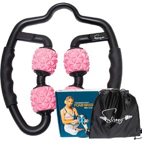 Foam Roller Deep Tissue Massager | Myofascial Massage Tools with Drawstring Gym Bag | Muscle Roller for Legs | Fit Roller Pro, High Density Foam Trigger Point Leg Circulation Massager in Kuwait