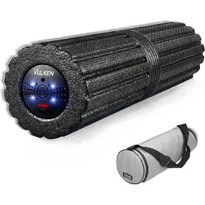 Vulken Extra Long 17" Vibrating Foam Roller 4 Speeds 3800RPM High Intensity Quick Charge Electric Foam Roller Tissue Massager for Muscle Recovery
