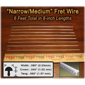 Banjo/Dulcimer Fret Wire - Narrow/Medium Nickel-Silver - Six Feet