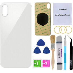 OEM Rear Back Glass Replacement for iPhone Xs Max 6.5 inches with Reparing Toolkit and Pre-Installed Adhesive (Space Gray/Black)