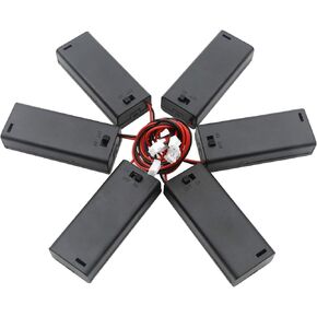 24V Battery Holder Storage Case Box 23A 2x12V Battery in Series Wired ON/Off Switch, 24V Battery Holder, 23A Battery Holder, Pack of 5