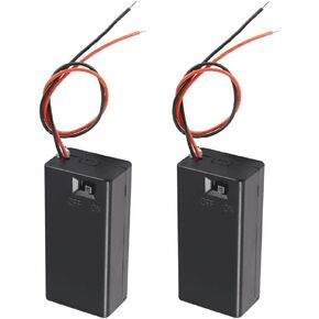 2Pcs 9V Battery Holder with Switch 9V Battery Case with Switch 9V Battery Case Holder with Cover Storage Case Holder Box