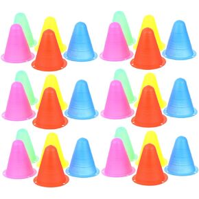 Gogogmee 30pcs Roller Roller Bollards Mini Bikes Sports Toys Skate Accessories Football Cone Soccer Cones Agility Training Cones Roller Skate Cones Colorful Cones Training Markers Cone Cell