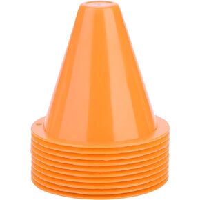 3 Inch Soccer Cones, 10PCS Sport Training Marker Cone Bight Color Plastic Traffic Cones for Football Basketball Practice Drills(Orange)