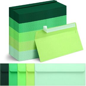500 Pcs #10 Business Envelopes Adhesive Standard Envelopes Colored Envelopes for Office Check Invoices Letters Letterhead Invitations Announcements 4-1/8 x 9-1/2'' (Bright) in Kuwait