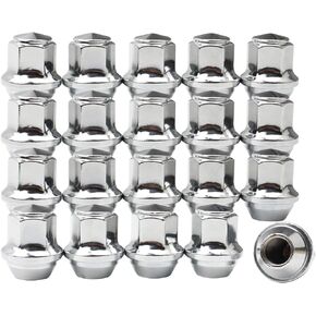 14x1.5 Replacement for 2015-2020 Mustang Edge MKX MKZ Aviator, 20 PCS One-Piece Chrome OEM Factory Style Lug Nuts for Stock Wheels