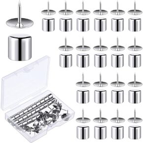 Chinco 25 Sets Magnetic Thumbtacks Pushpin Magnet Push Pin Tacks Poster Hanger Photo Corners for Walls Bulletin Boards