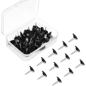 100 PCS Clear Push Pins, Plastic Thumb Tacks for Wall, Wall Tacks for Hanging, Standard Clear Plastic Head and Steel Point Push Pins for Cork Board