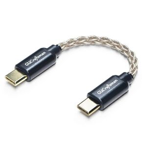 GUCraftsman OTG Cable iOS to Type C/USB C Headphone Amplifier Cable 6N Single Crystal Silver for FiiO BTR5 Q1 Q3 Q3s Qudelix 5K xDuoo Link2 XD-05PLUS E1DA 9038G3 9038S 9038D for iPhone iPad iPod Touch