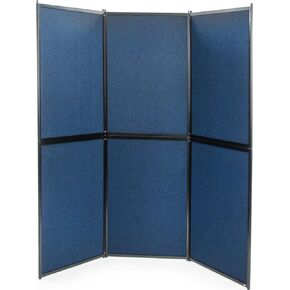 Trade Show Presentation Board, 6 Panels, 72.5"W x 73"H, Double Sided, Comes with or Without Lights