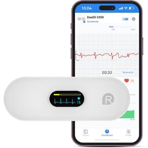 OVIIN Portable Heart Rate Monitor, Wireless Home Use Heart Rhythm Tracker, Heart Monitoring Devices,Smartphone App Compatible with iOS/Android