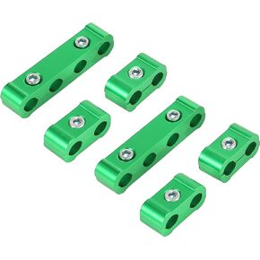 X AUTOHAUX 2 Set 8mm Car Engine Spark Plug Wire Separator Looms Divider Organizer Clamp Aluminum Alloy Black