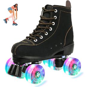 jessie Women's Roller Skates High Top Double Row Outdoor and Indoor Roller Skate Adjustable Roller Skates for Women Men Boys and Girls