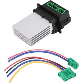 Blower Resistor,Blower Fan,Car Blower,Blower Motor Resistor with Harness Heater Fan 6441L2 6441.L2 7701048390 7701207718 509355 Fit for Citroen C5 C3 C2 for Peugeot 207 406 607 1007
